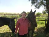 Jeanette Gower and yearlings Chalani Skylark (left) and Chalani Maia (right), both by Chalani Nightdance.